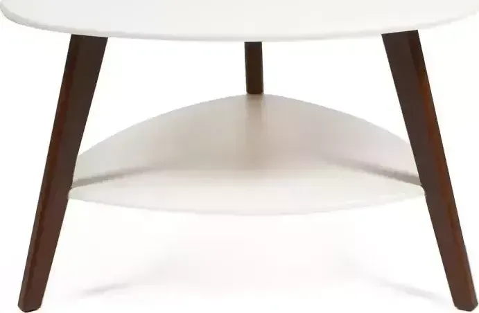 Стол журнальный TetChair Caroll МДФ/дерево белый ножки орех