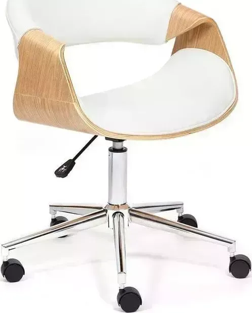 Кресло офисное TetChair Bend натуральный кож/зам белый