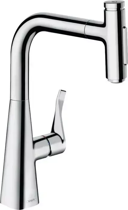 Смеситель для кухни Hansgrohe Metris Select с выдвижным изливом, хром глянцевый (73817000)