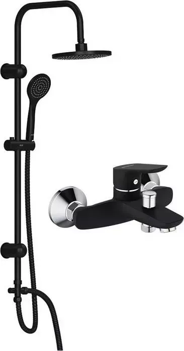 Душевая система Dorff Comfort со смесителем, черный (D0708010BL)