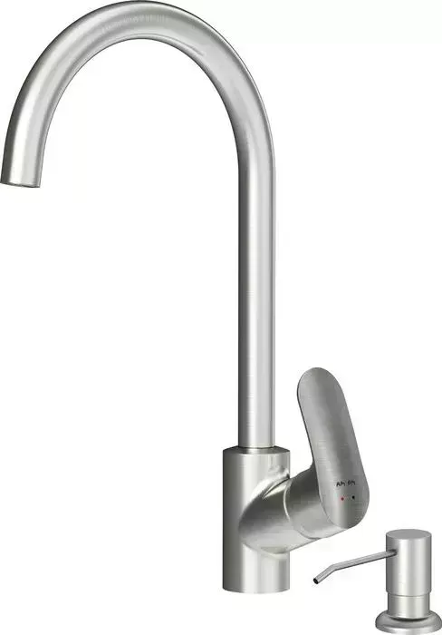 Смеситель для кухни Am.Pm Like с дозатором моющих средств, сатин (F8007D11)