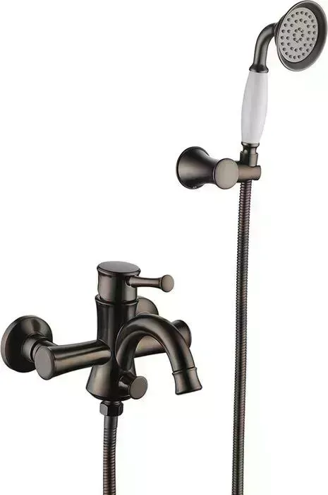 Смеситель для ванны LEMARK Peretto с душем, черный кофе (LM6302RB)