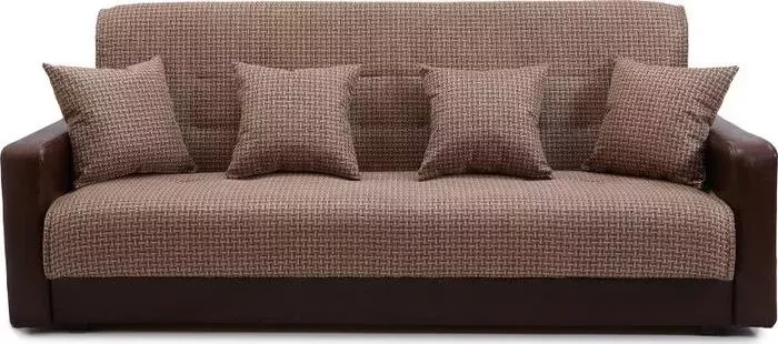 Диван Интер мебель Лондон рогожка микс коричневая (2 подушки в комплекте)