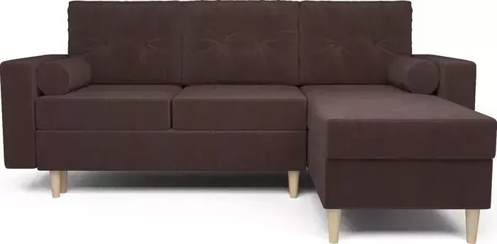 Диван угловой Mebel Ars Белфаст велюр молочный шоколад НВ-178/13 ППУ