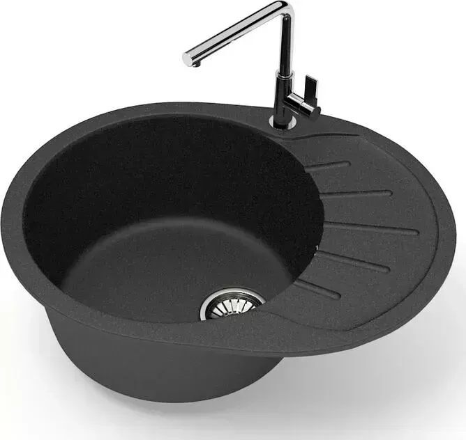 Мойка кухонная Glanz J-010-32 антрацит, матовая