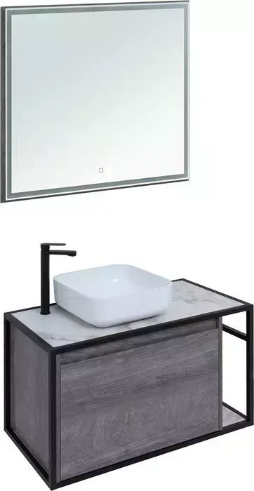 Мебель для ванной AQUANET Nova Lite Loft 90 левая, дуб рошелье
