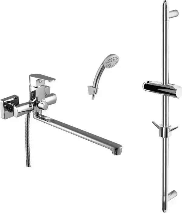 Смеситель для ванны LEMARK Plus Factor с душем, хром (LM1651C, LM8063C)