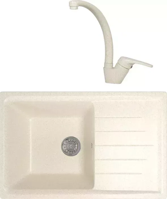 Мойка кухонная и смеситель Mixline и смеситель ML-GM19 бежевая 328 (4630030634874, 55244-11)