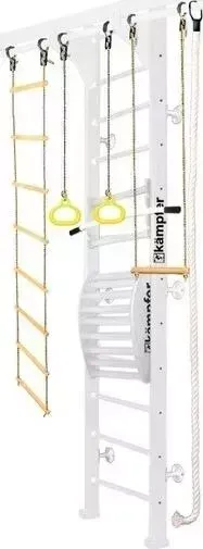 Детский спортивный комплекс Kampfer Wooden ladder Maxi Wall №6 Жемчужный Высота 3 м белый