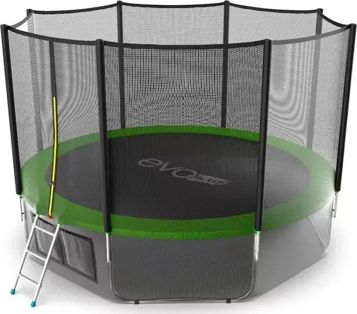 Батут EVO Jump External 12ft (Green) + Lower net, с внешней сеткой