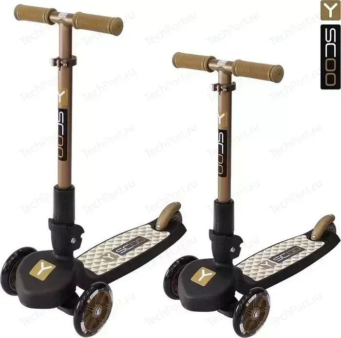Самокат Y-Scoo RT Trio Maxi 120 gold Трехколесный самокат RT