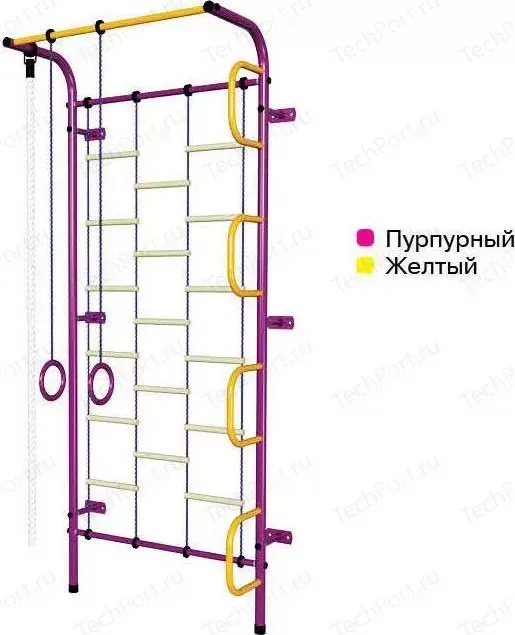 Детский спортивный комплекс ПИОНЕР С1Л пурпурно/жёлтый