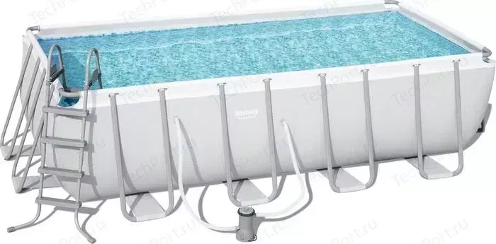 Бассейн каркасный BESTWAY 56670 BW Power Steel 488х244х122см, 11532л, фил.-насос 3028л/ч, лестница, тент, попл.-доз.