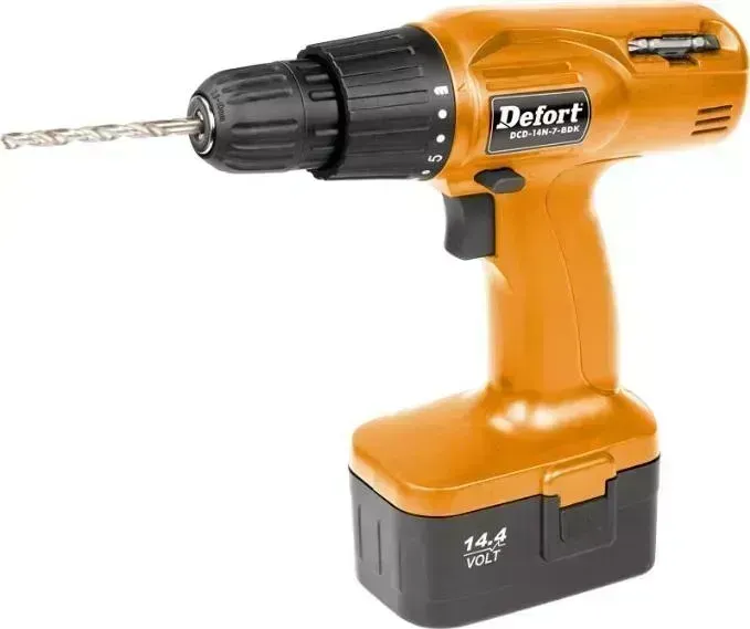 Дрель аккумуляторная DEFORT DCD-14N-7-BDK