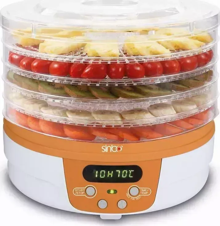 Сушилка для овощей и фруктов SINBO продуктов SFD 7402 5под. оранжевый
