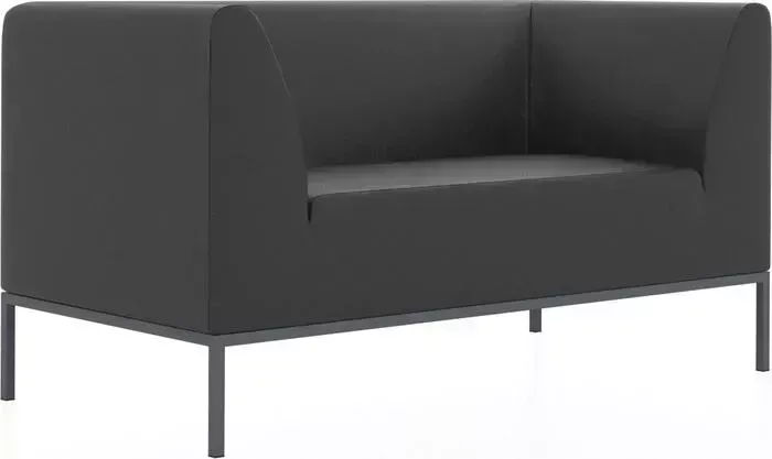 Диван Euroforma Двухместный Ультра 2.0 ИК P2 euroline, 9100 черный