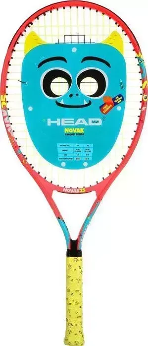 Ракетка для большого тенниса Head Novak 23 Gr06, арт. 233510, 6-8 лет, алюм., со струнами, красн-сине-желтый
