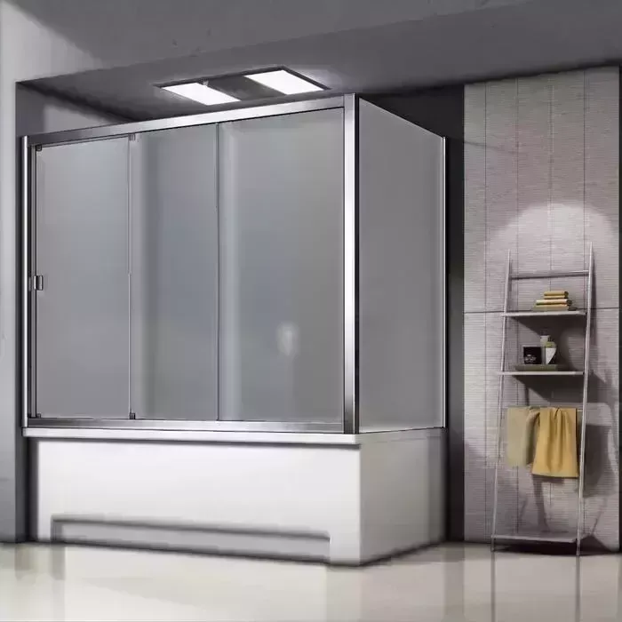 Шторка для ванны Good Door Screen WTW+SP 130х80х140 матовая Grape, хром
