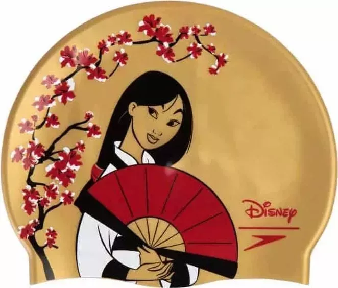 Шапочка для плавания Speedo детская Disney Mulan Slogan Cap Jr, арт. 8-08386D921, золотистый, силикон