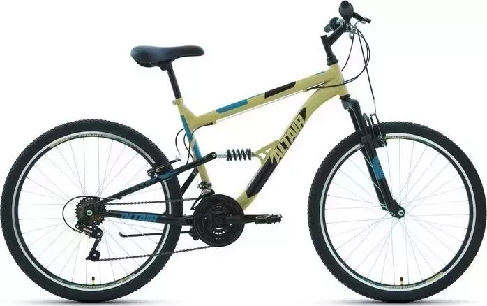 Велосипед Altair MTB FS 26 1.0 (2021) 16 бежевый