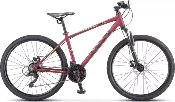 Велосипед STELS Navigator-590 MD 26" K010 16" Бордовый/салатовый