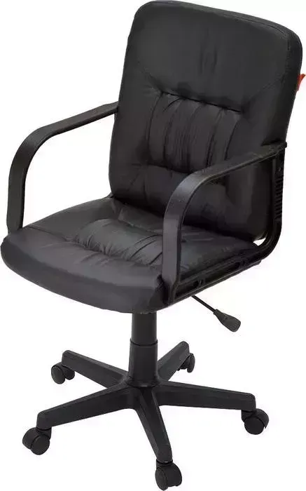 Кресло офисное Фабрикант Чери А кожа иск., DO, №350 черный, ТГ, PL 600, PL, ролик ст.