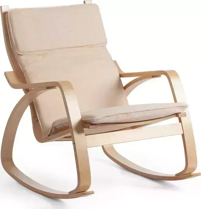 Кресло-качалка TetChair Кресло Mod. AX3005 дерево береза ткань: полиэстер/хлопок дерево - натуральный 1/ткань бежевая 1501-4
