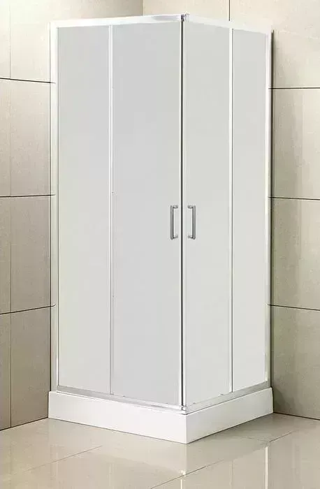 Душевой уголок BELBANGO Uno 195-AH-2 100х80 рифленый Punto, хром (UNO-195-AH-2-100/80-P-Cr)