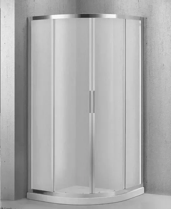 Душевой уголок BELBANGO Sela R-2 90х90 рифленый Punto, с поддоном, хром (SELA-R-2-90-P-Cr, TRAY-BB-R-90-550-15-W)