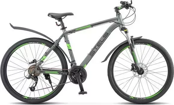 Велосипед STELS Navigator-640 D 26" V010 19" Антрацитовый/зеленый