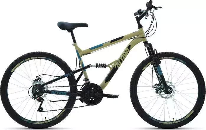 Велосипед Altair MTB FS 26 2.0 disc (2021) 18 бежевый