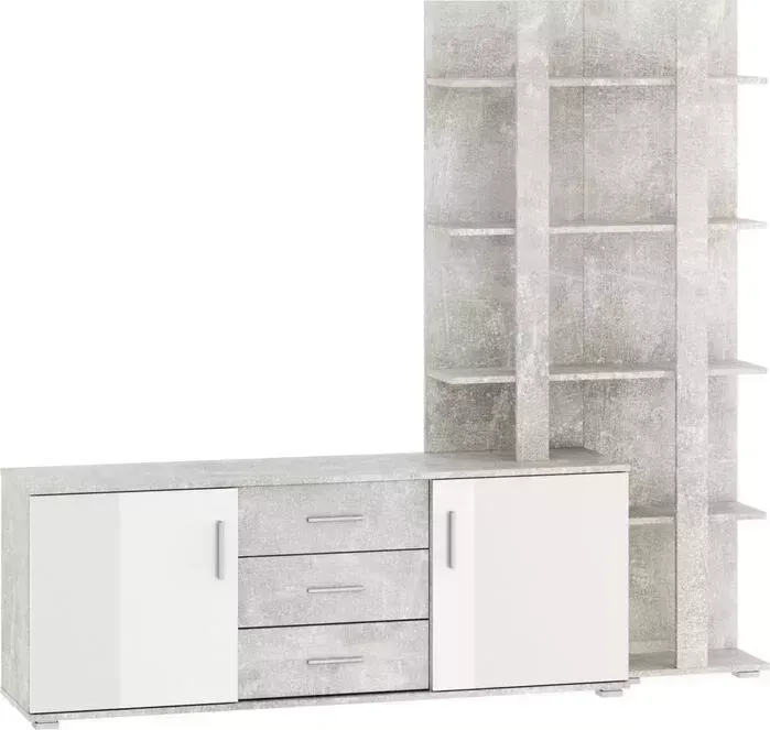 Тумба под телевизор НК мебель ТВ Монтана ТВ-200 Atelier / белый глянец 71020127