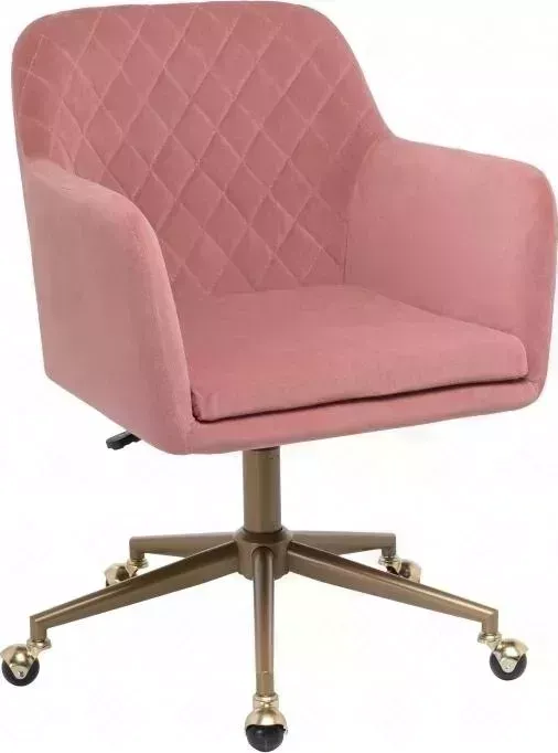 Кресло офисное Woodville Molly pink/gold