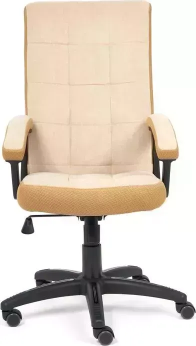 Кресло офисное TetChair Trendy флок/ткань бежевый/бронза, 7/TW-21
