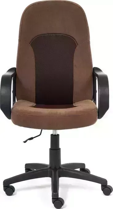 Кресло офисное TetChair Parma флок/ткань коричневый 6/TW-24