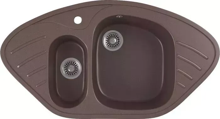 Мойка кухонная GREENSTONE GRS-14-345 шоколад
