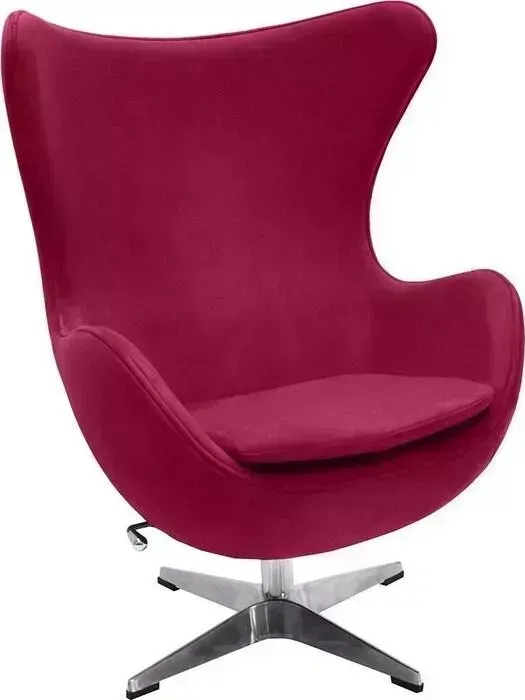 Кресло Bradex Egg chair винный, искусственная замша