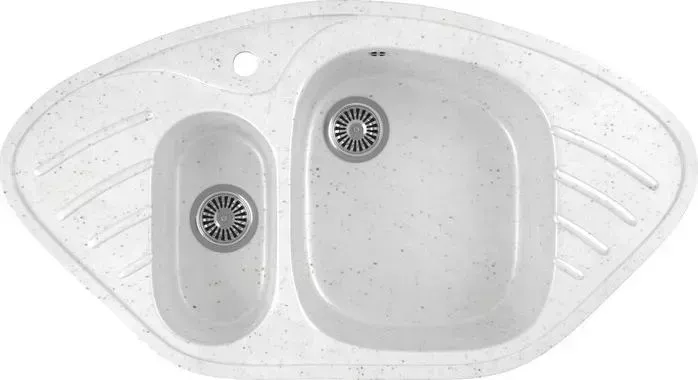 Мойка кухонная GREENSTONE GRS-14-331 белая
