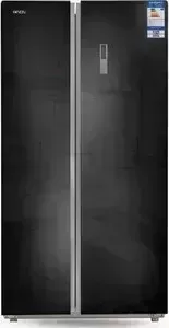 Холодильник GINZZU NFK-580 черное стекло