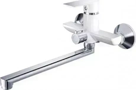 Смеситель для ванны Haiba универсальный, белый/хром (HB20505-8/22505-8)