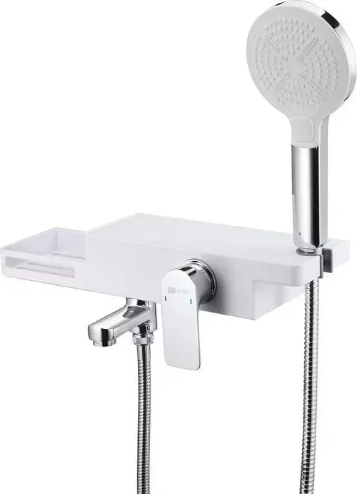 Смеситель для ванны LEMARK Unibox хром/белый (LM6914CW)