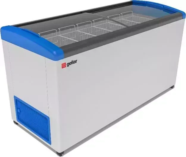 Морозильник FROSTOR Gellar FG 650 E синий (наклонное гнутое стекло)