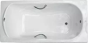 Чугунная ванна ROCA Haiti 170x80 antislip с отверстиями для ручек хром (2327G000R)