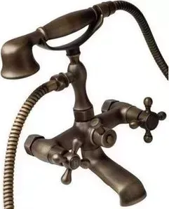 Смеситель для ванны KAISER Carlson Style короткий излив, бронза Antique (44223-2An Shar)