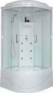 Душевая кабина Royal Bath 100х100х217 стекло белое/прозрачное (RB100BK3-WT)