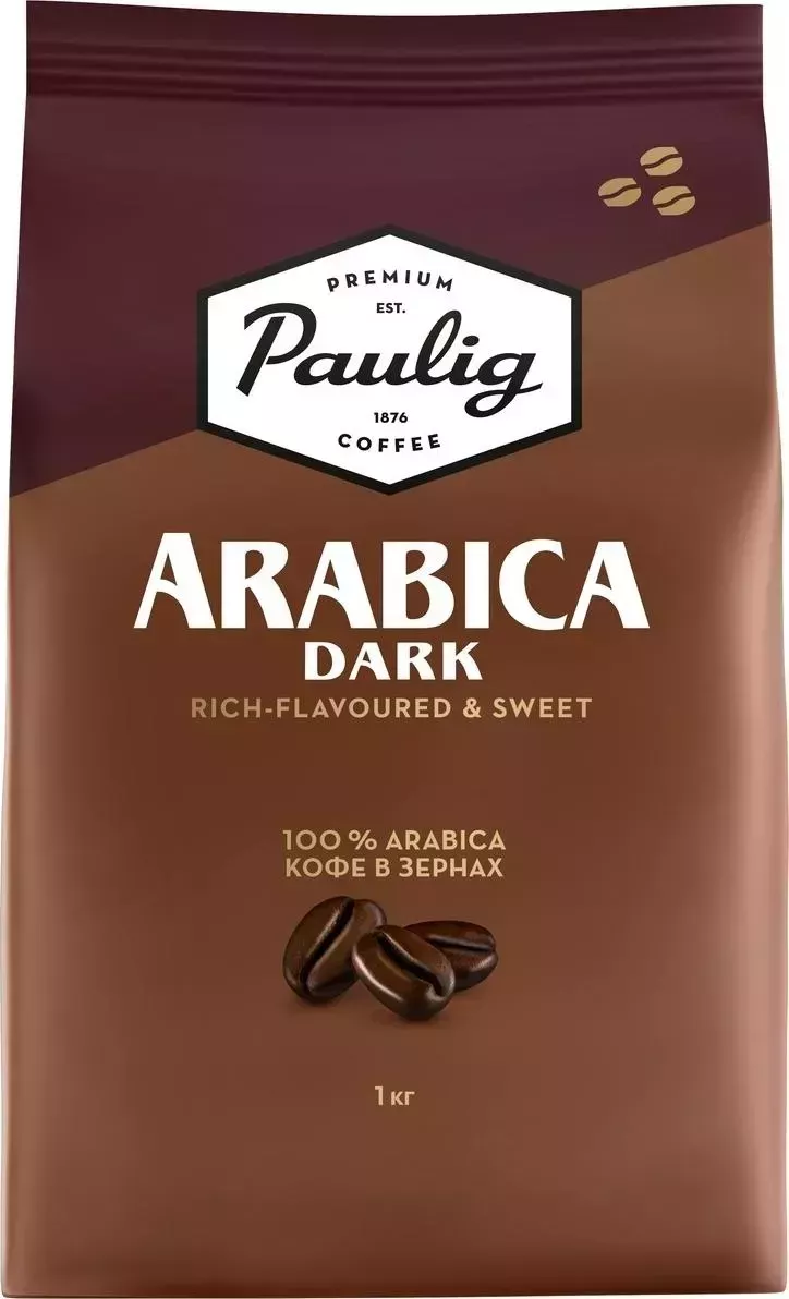Кофе зерновой Paulig Arabica Dark Roast 1000г. (16608)
