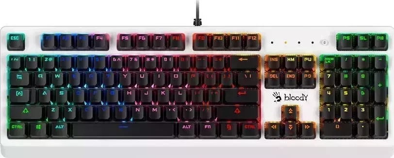 Клавиатура A4TECH Bloody B810RC белый/черный