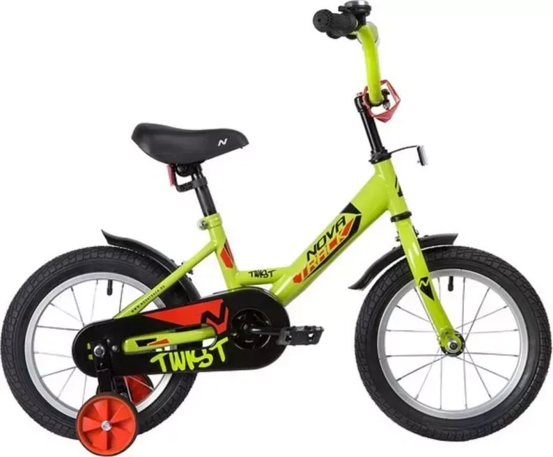Велосипед NOVATRACK для малышей TWIST 14, зеленый (141TWIST.GN20) (2020)