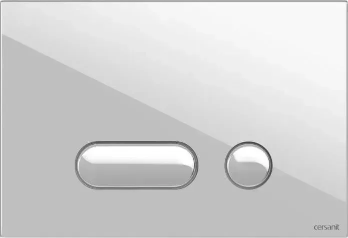 Кнопка смыва CERSANIT INTERA для LINK PRO/VECTOR/LINK/HI-TEC стекло белый (P-BU-INT/Whg/Gl)