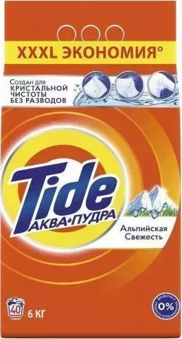 Средство для стирки TIDE Альпийская Свежесть автомат 6кг порошок для стирки